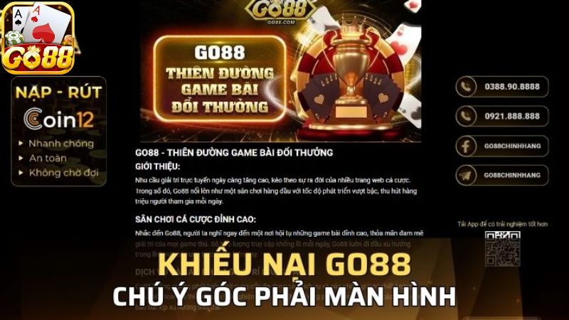 Thực hiện khiếu nại Go88 thông qua 4 bước cơ bản