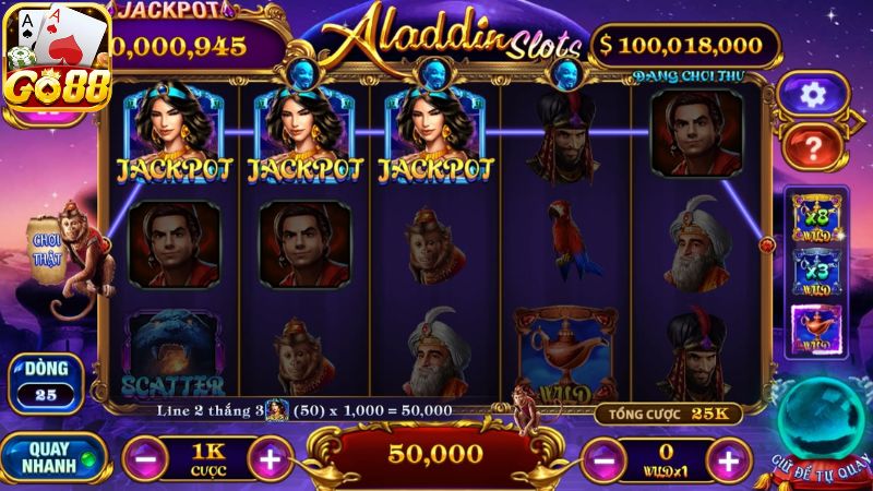 Một vài tính năng trong game slot Aladdin